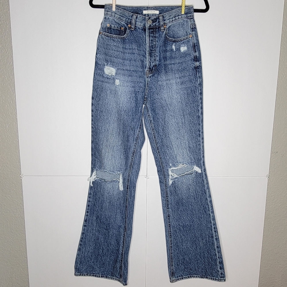 PacSun High Rise Bootcut Distressed Jeans — Size 26